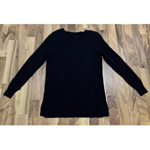 APT 9 100% Cashmere Long Sleeve V-Neck Sweater Soft Women’s Size Medium - Black - Picture 3 of 3